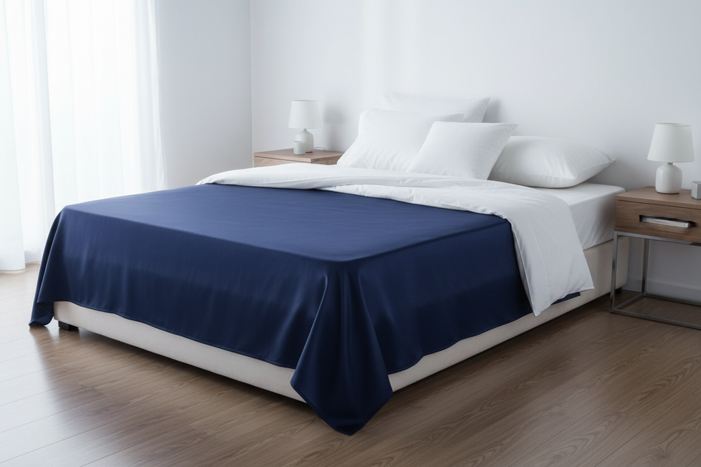 Solid Fitted Sheet - Dark Blue