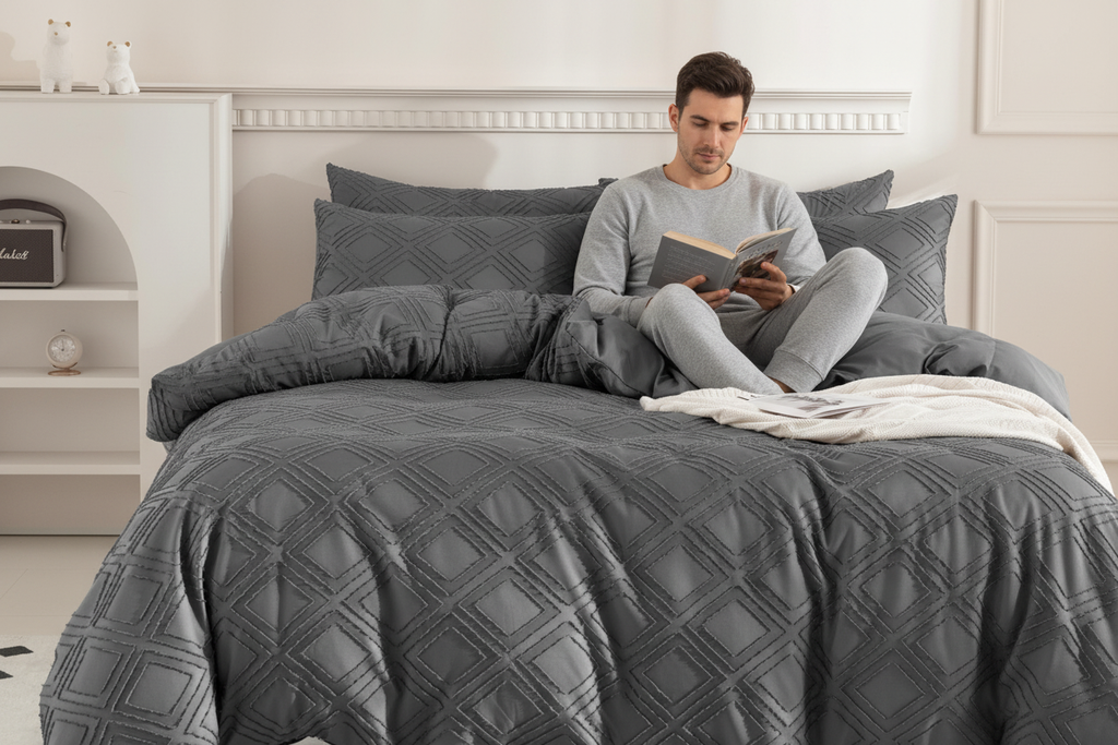 Tufted Boho Duvet Cover Set - Lifestyle
