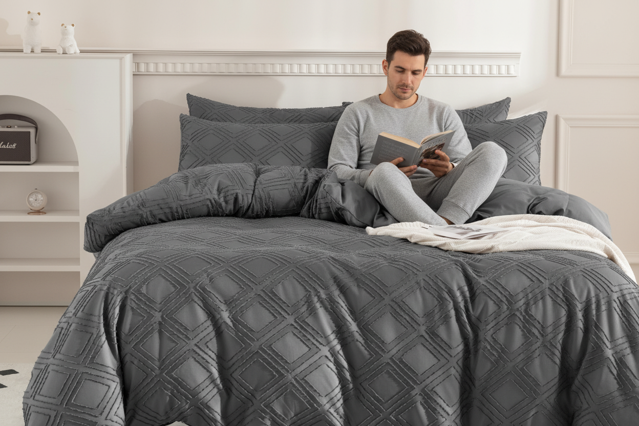 Tufted Boho Duvet Cover Set - Lifestyle