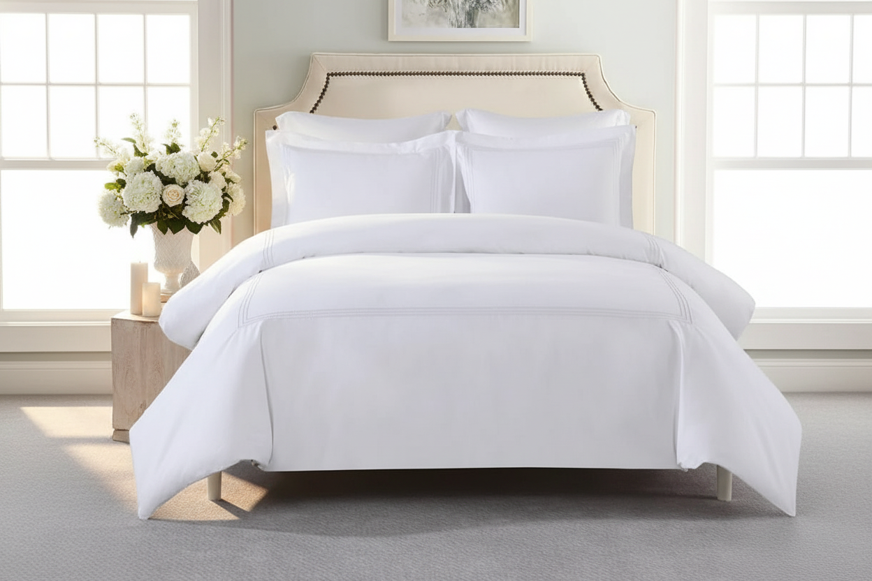 Embroidered Duvet Cover Set - Master Bedroom