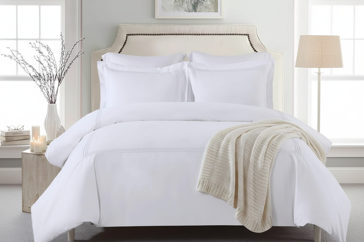 Embroidered Duvet Cover Set - Hero Shot