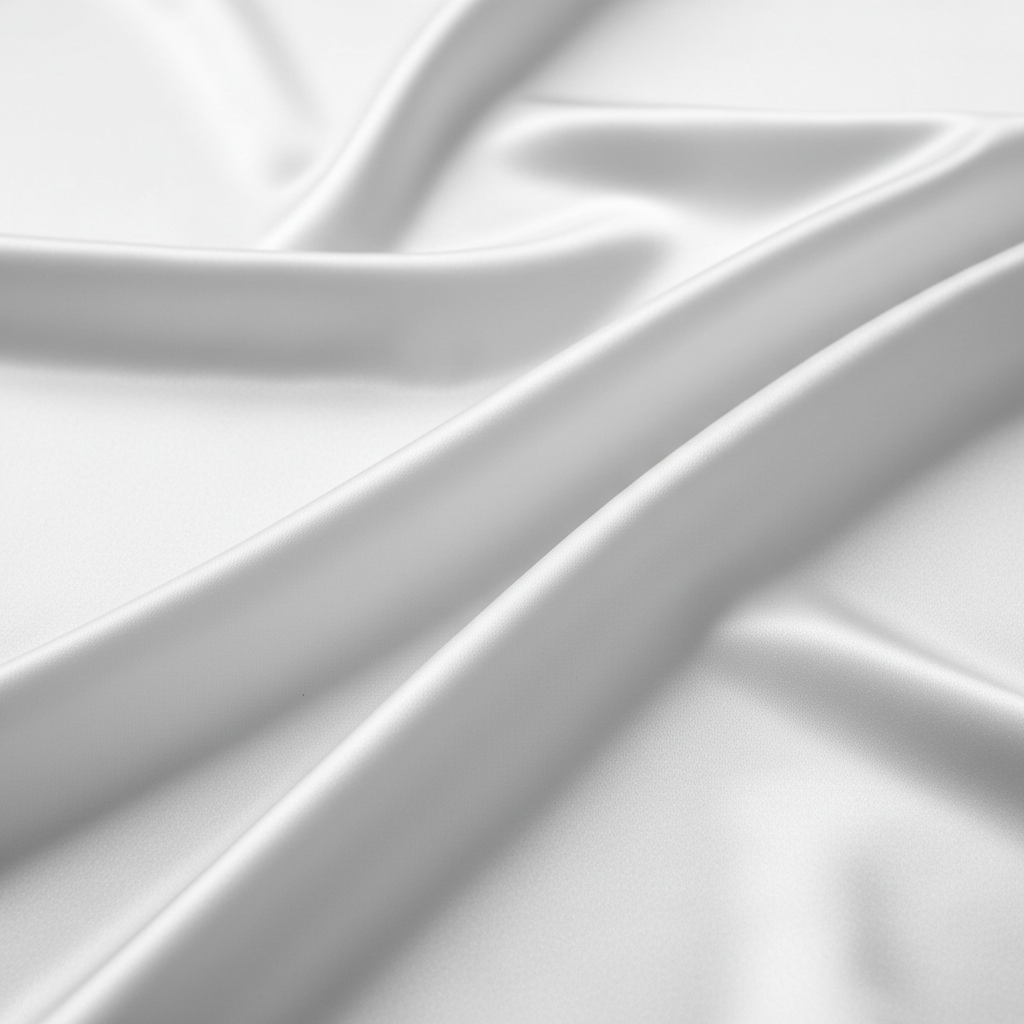 Bamboo Rayon White Sheet Set - silky fabric texture close-up