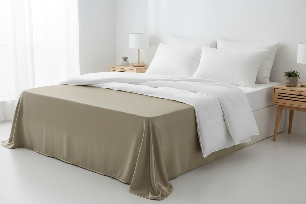 Solid Fitted Sheet - Khaki