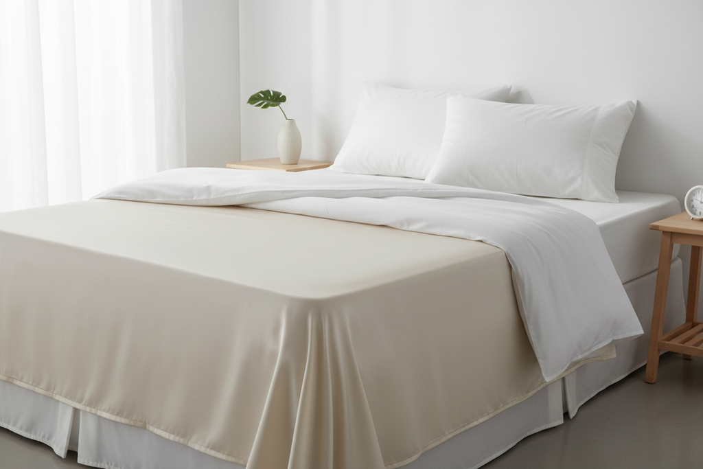 Solid Fitted Sheet - Beige Ivory