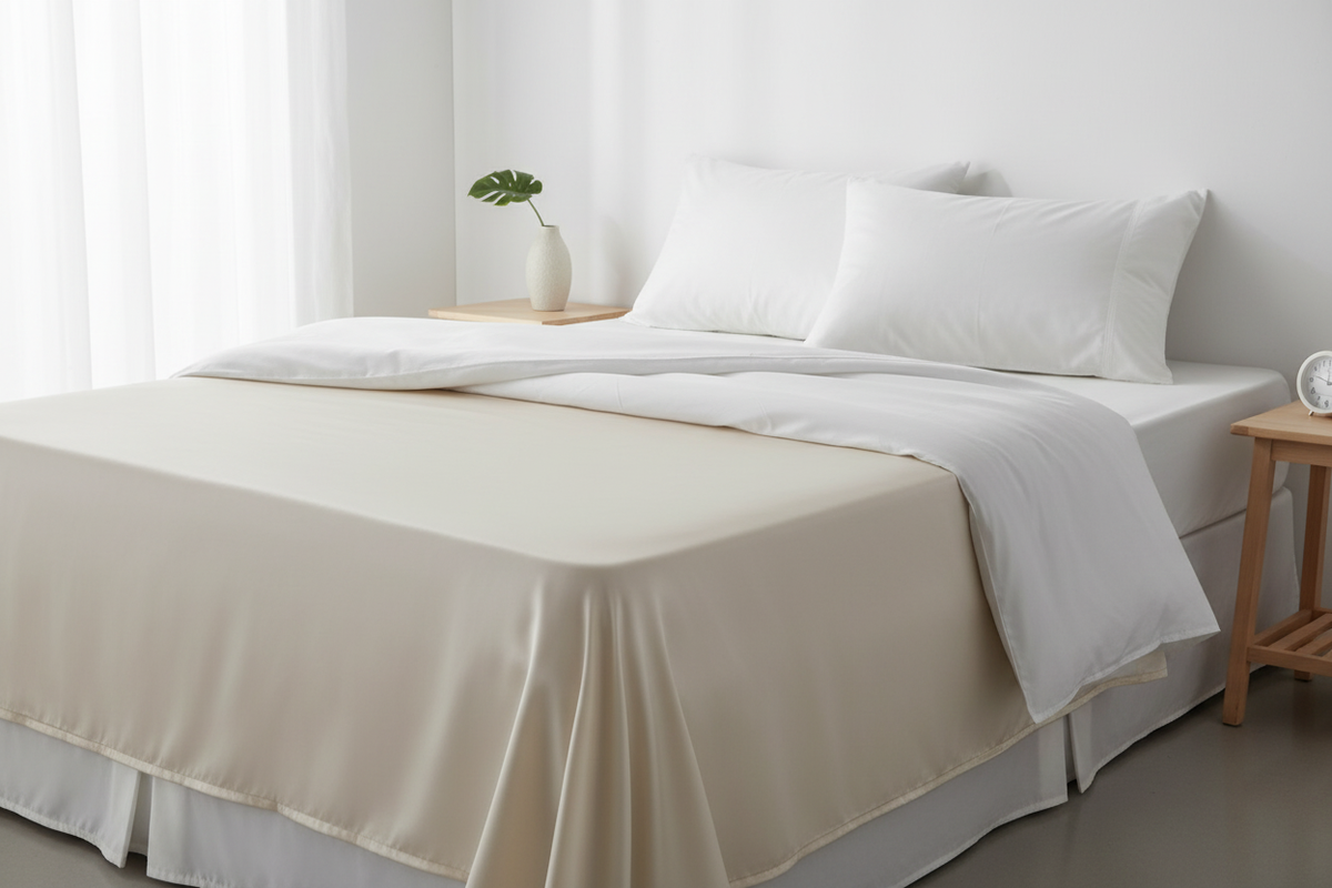 Solid Fitted Sheet - Beige Ivory