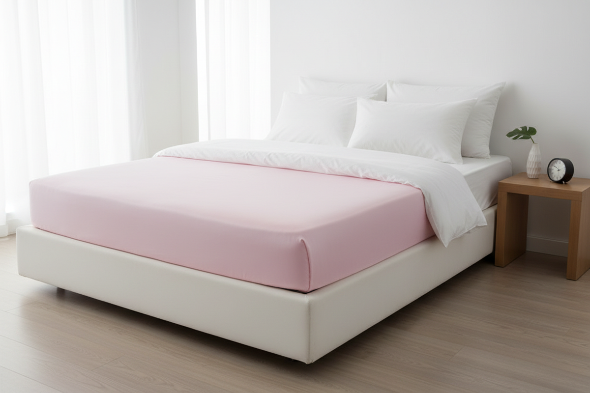 Solid Fitted Sheet - Pink
